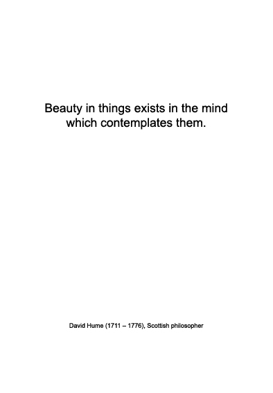 David Hume on Beauty | WARMENHOVEN & VENDERBOS | Designer ...