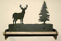 Deer Paper Towel Holder with Wood Bar