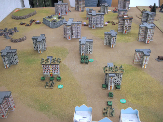 The Marines move up on the left flank.