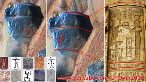 Mars And Earth Have Same Ancient Man Rock Engraving Visitors To Both Planets