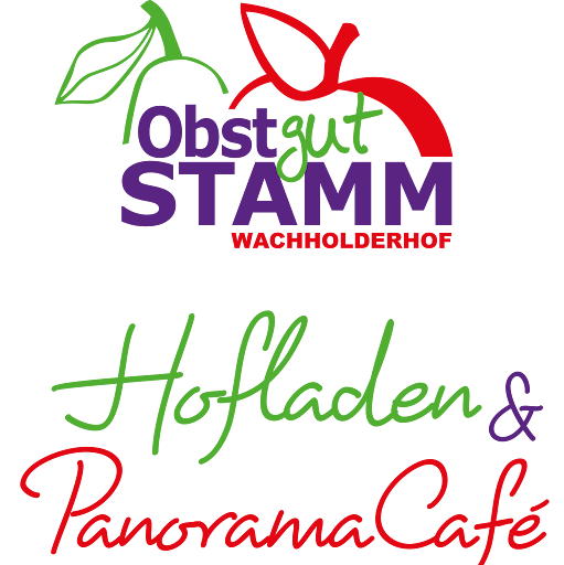 Obstgut Stamm Hofladen, Panoramacafé, Ferienwohnungen. logo