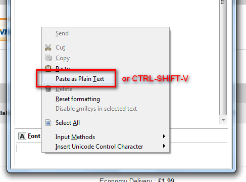 how to create a keyboard shortcut to paste text
