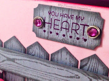 Linda Vich Creates: Valentine Round Up. The Hardwood Stamp helps to create a realistic fence, topped with a banner of glossy hearts. A matching wooden sign shares the card's Valentine sentiment.