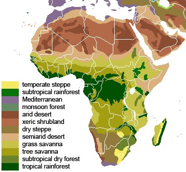 Types of landscape in Africa