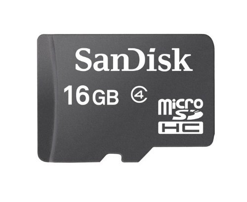 SanDisk 16GB Class 4 microSDHC Memory Card w/SD Adapter