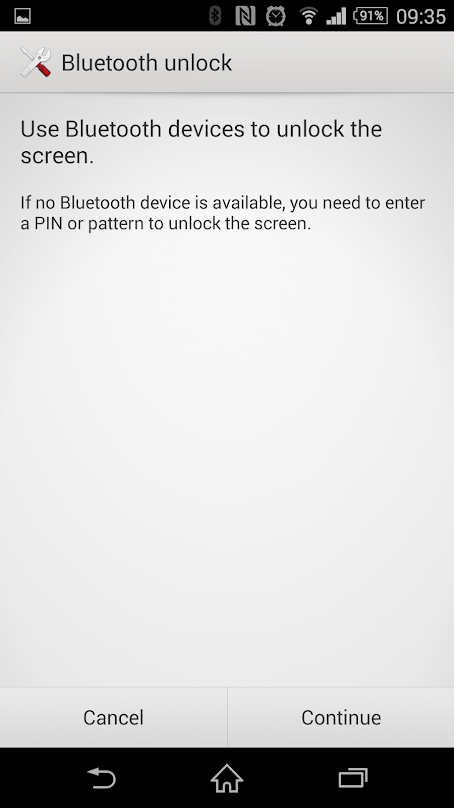 Xperia Z3 Bluetooth unlock