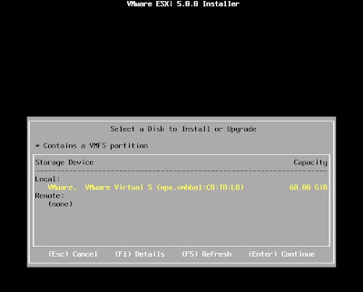 Instalar VMware ESXi 5 sobre VMware Workstation 7