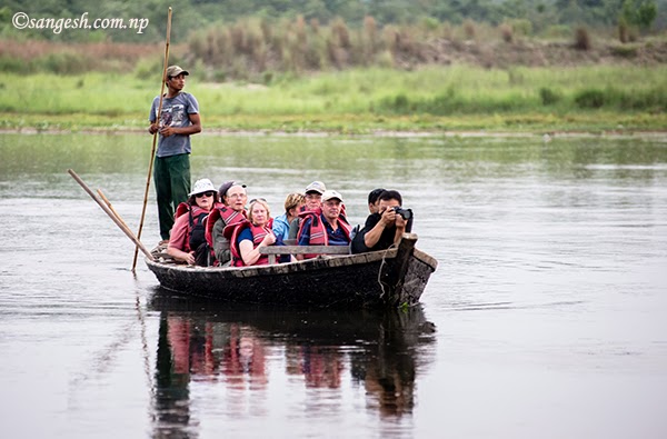 Canoeing at the Chitwan National Park