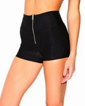 <br />iHeartRaves Zipper High Waisted Rave Shorts