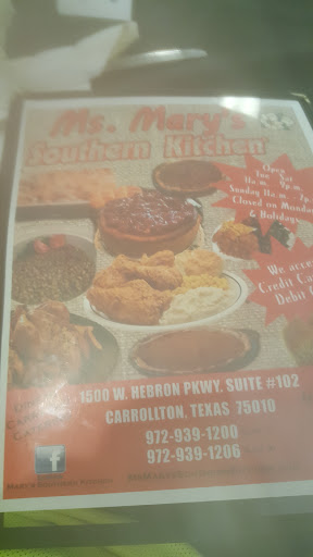 Southern Restaurant (US) «Ms. Marys Southern Kitchen», reviews and photos, 1500 W Hebron Pkwy #102, Carrollton, TX 75010, USA