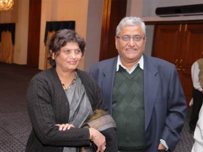 Neela and Prakash Dixit during Tabla Maestro Zakir Hussain Concert organised by V.C.A Club at Jamtha.