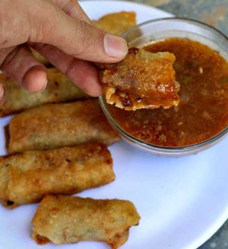 Vegetable Spring Rolls from scratch Recipe | Chinese Rolls written by Kavitha Ramaswamy of Foodomania.com