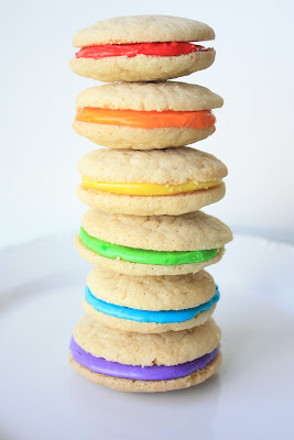 Double Vanilla Delights~Rainbow Cookies from Munchin Munchies