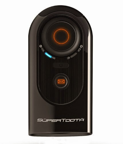  SuperTooth High Definition Bluetooth Portable Visor Car Kit and Speakerphone for Cell Phones, iPad 2, and iPhone Retail Packaging (Black)