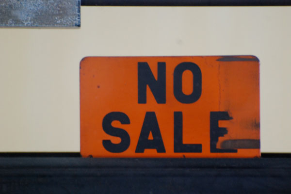 no sale