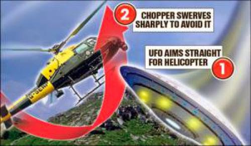Helicopter Pilots Banks Sharply To Avoid Ufo Uk