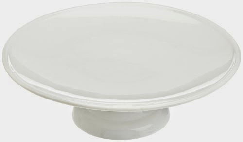  Kitchen Supply 8146 White Porcelain 10 Inch Cake Stand