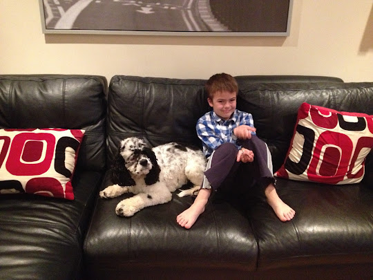 Ben Roters and Charlie Brown American cocker spaniel 