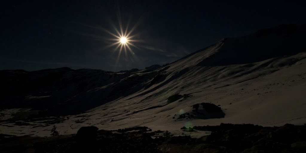 Moonlit slopes. Photographer Amanda Shpeley