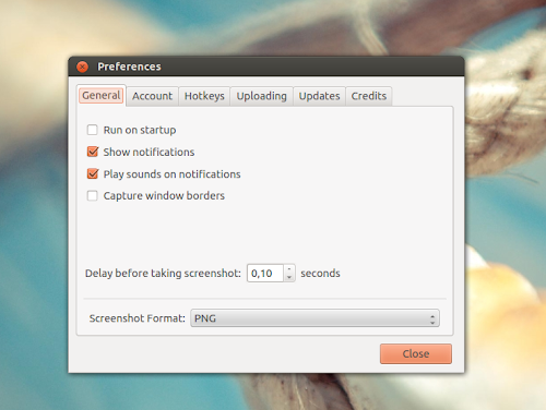 ScreenCloud su Ubuntu 12.04 - preferenze