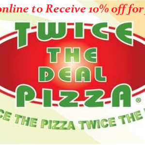 Twice The Deal Pizza logo
