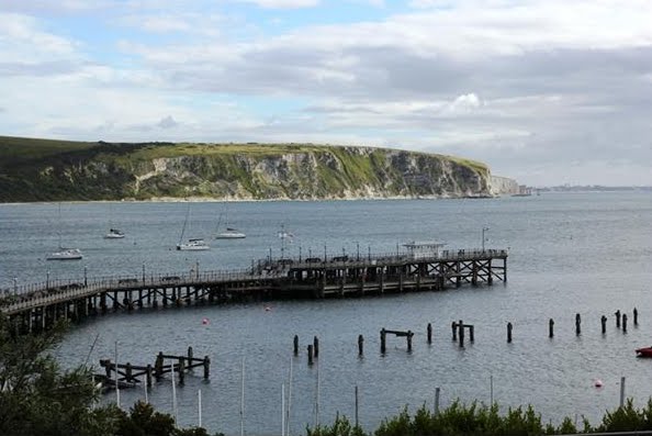 Looking towards Studland beyond the Swanage Pier