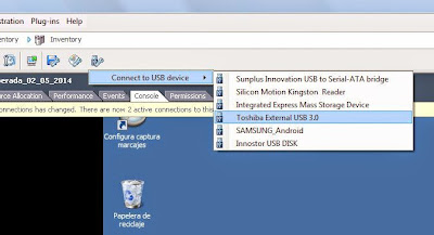 Conectar dispositivo USB de equipo fsico a mquina virtual en VMware ESXi