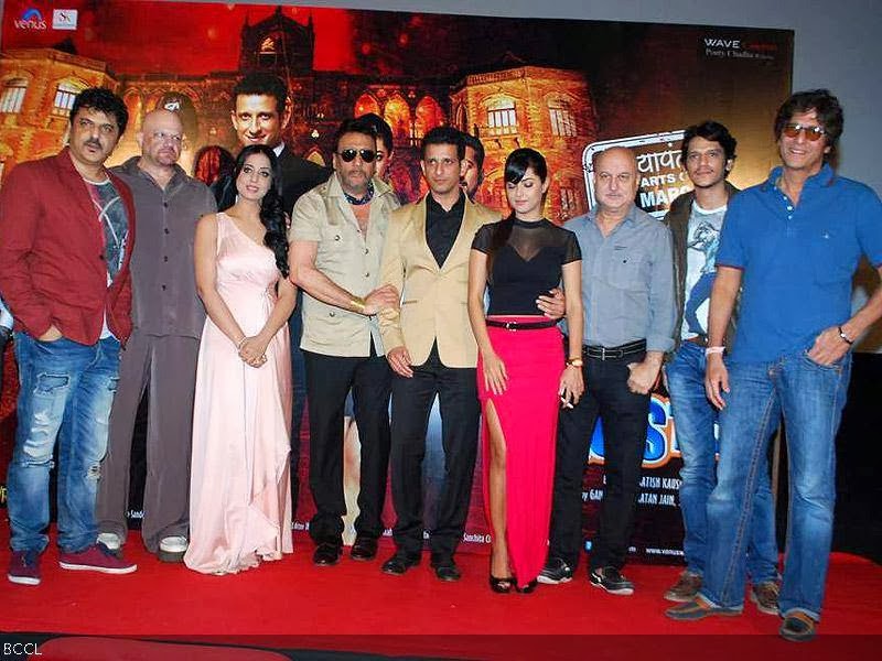 Cast and crew of the movie Gang Of Ghosts during its first look unveiling, held in Mumbai, on February 11, 2014. (Pic: Viral Bhayani)