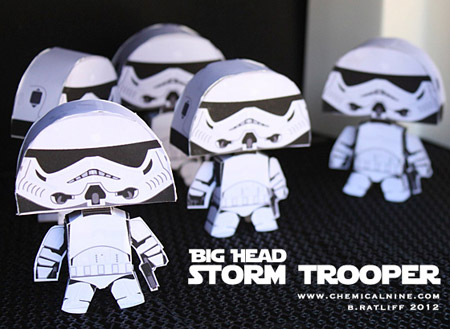 Big Head Stormtrooper Paper Toy