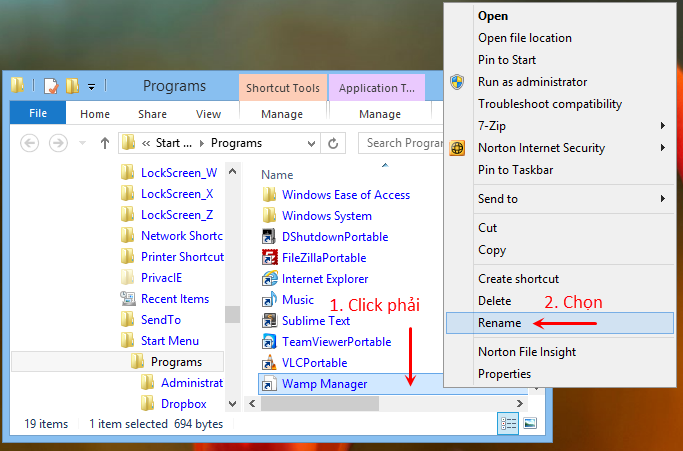 Windows 8 - Đổi tên item trong Start Windows 8 - Đổi tên item trong Start