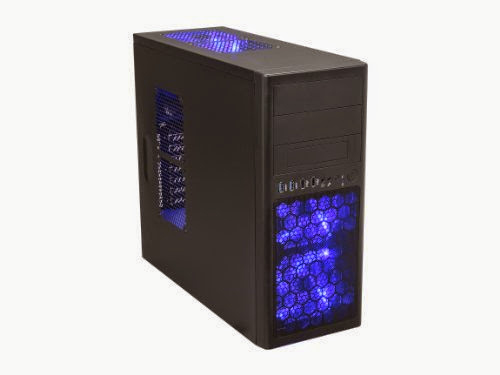  Rosewill ATX Mid Tower Computer Case with Dual USB 3.0 and Four Fans, Black LINE GLOW