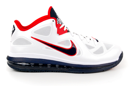 NIKE LEBRON – LeBron James Shoes » Nike LeBron 9 Low “USA” White ...