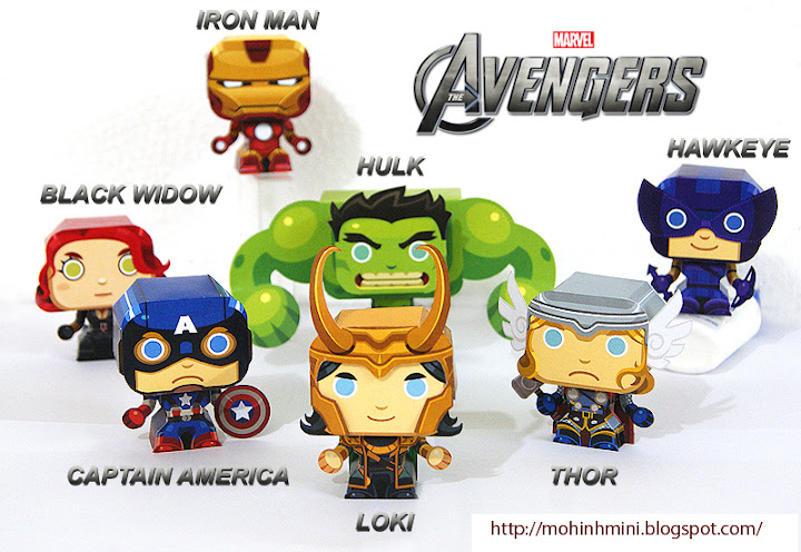  Mô hình Mini- Chuyên cung cấp các loại Mô hình giấy The Avengers, Angry Birds, Danbo v..v Avengers