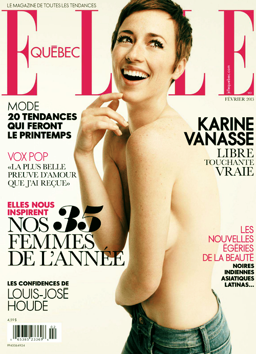 Karine Vanasse - Elle Quebec Magazine Cover [Canada] (Febrero 2013)