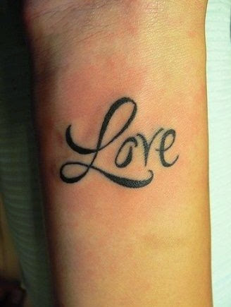 Love wrist tattoo ideas for women