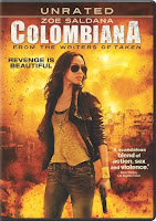 dvd, zoe saldana, colombiana, movie, cover, box, art, image