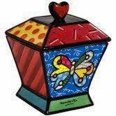  Romero Britto Cookie Jar/Canister - Butterfly