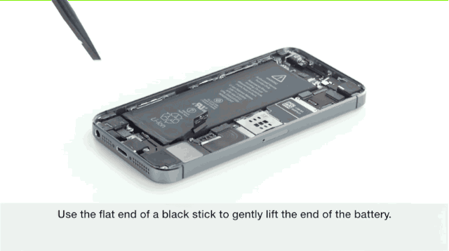Как снять батарею у iPhone 5S - инструкция - ремонт iphone