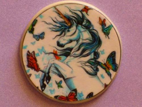 Unicorn And Butterflies Talisman Amulet Witch Wicca Pagan By Eclecticenchantments