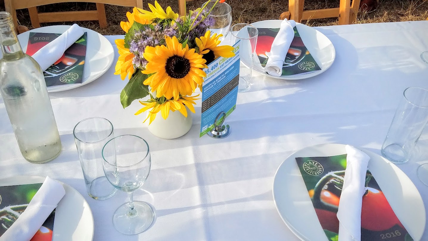 Plate and Pitchfork Farm Dinner, bringing farm to table dinners during the summer in Portland where guests dine al fresco on farms.