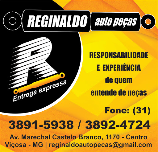 Reginaldo Auto Peças, Av. Castelo Branco, 1170 - Centro, Viçosa - MG, 36570-000, Brasil, Loja_de_Autopeas, estado Minas Gerais