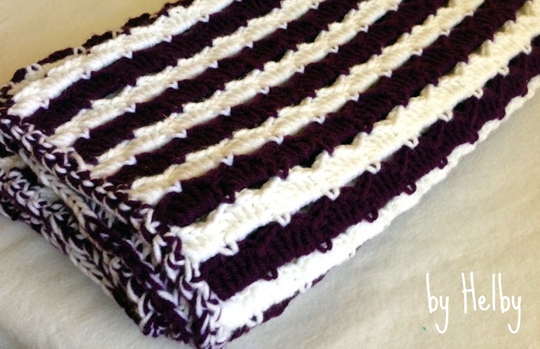 Crochet purple baby blanket