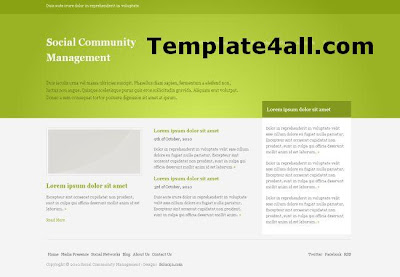 Social Green Silver CSS Website Template