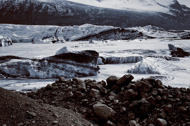 Svinafellsjokull Boulders and Blue Ice