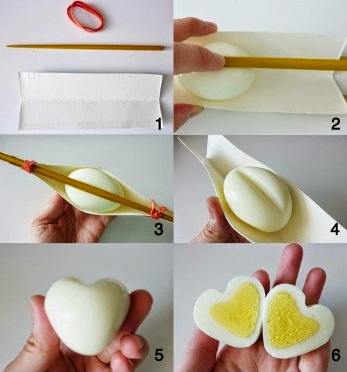 como hacer huevos con forma de corazón
