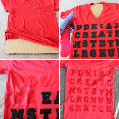 como customizar camiseta com água sanitária - camiseta com letras