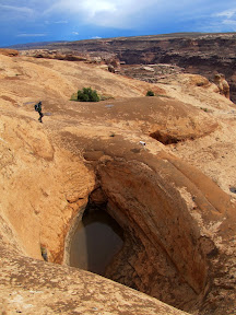 Huge pothole above the alcove