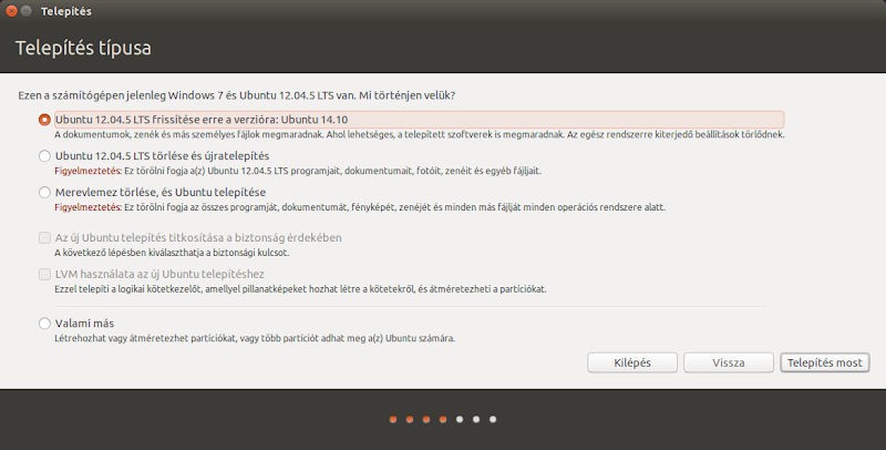 Ubuntu frissítés
