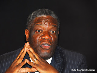 Dr Denis Mukwege, médecin directeur de l’hôpital de Panzi au Sud-Kivu le 12/03/2013 à Kinshasa, lors d’une conférence de presse. Radio Okapi/Ph. John Bompengo