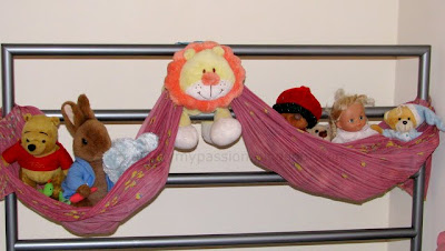 Stuffed animal hammock and Ten in the Bed rhyme | Craft To Art